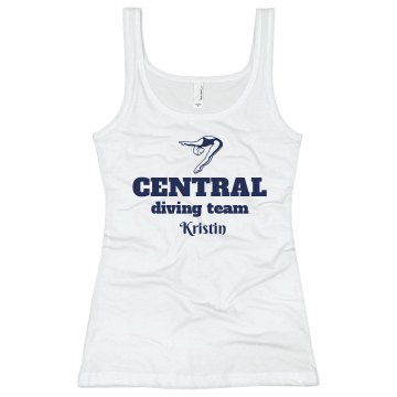 Diving Team Tank Junior Fit Bella Sheer Longer Length Rib Tank Top
