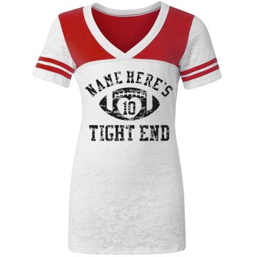 Matt's Tight End Junior Fit Bella 1x1 Rib Ringer Tee