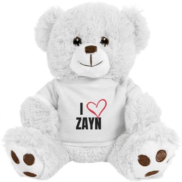 I Heart Zayn Medium Plush Teddy Bear