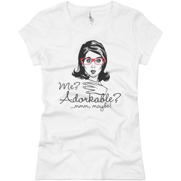 Me Adorkable? Junior Fit Basic Bella Favorite Tee