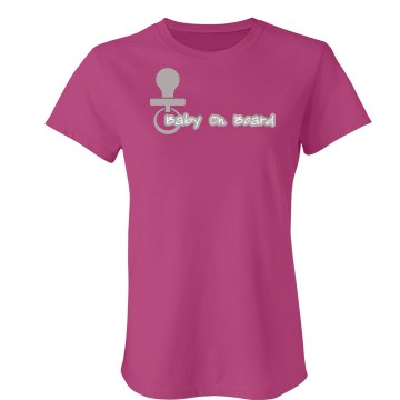 Pacifier On Board Junior Fit Bella Sheer Longer Length Rib Tee