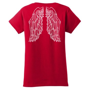 Angel Wings T-shirt Misses Relaxed Fit Gildan Ultra Cotton Tee