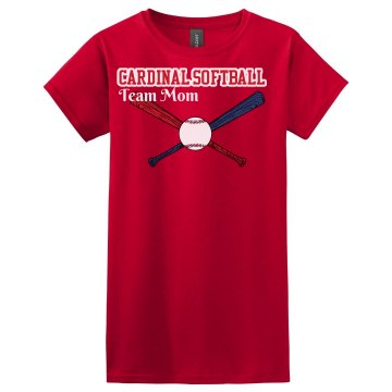 Cardinal Softball Team Misses Relaxed Fit Gildan Ultra Cotton Tee