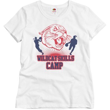 Wildcat Skills Camp Misses Relaxed Fit Basic Gildan Heavy Cotton Tee