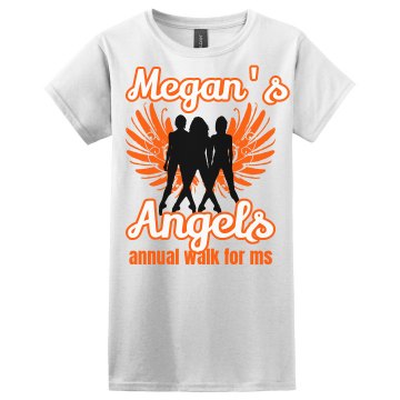 Megan's Angels MS Walk Misses Relaxed Fit Gildan Ultra Cotton Tee