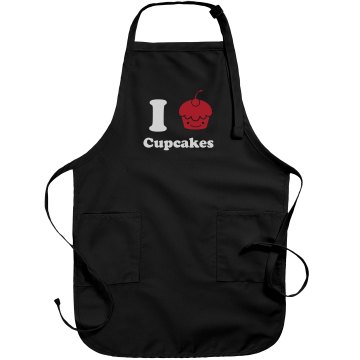 I Love Cupcakes Port Authority Adjustable Full Length Apron