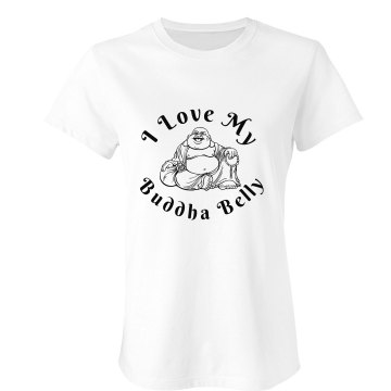 Buddha Belly Maternity Junior Fit Bella Sheer Longer Length Rib Tee