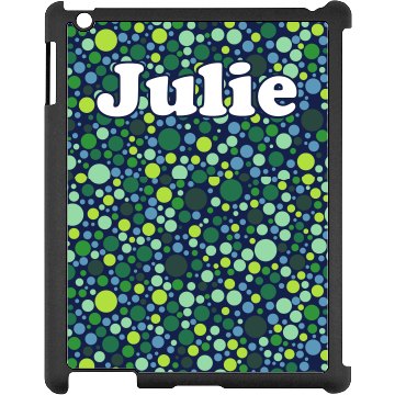 Green Dots iPad Case Black iPad Snap-on Case