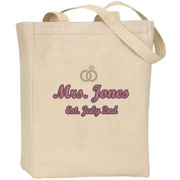 Mrs. Tote Bag Liberty Bags Canvas Tote
