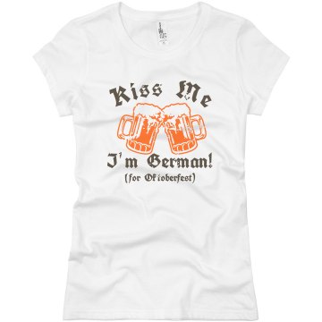 I'm German Distressed Junior Fit Basic Bella Favorite Tee