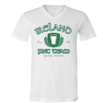Ireland Pint Team Unisex Canvas V-Neck Jersey Tee