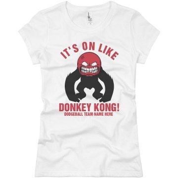 Donkey Kong Dodgeball Junior Fit Basic Bella Favorite Tee