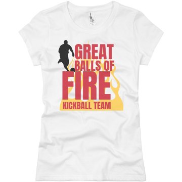 Great Balls of Kickball Junior Fit Basic Bella Favorite Tee