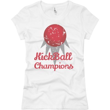 Vintage Kickball Junior Fit Basic Bella Favorite Tee