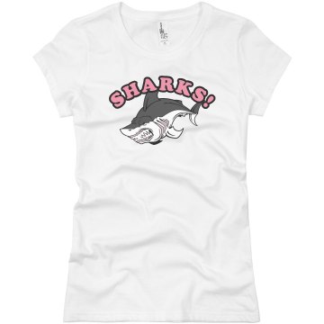 SHARKS! Junior Fit Basic Bella Favorite Tee