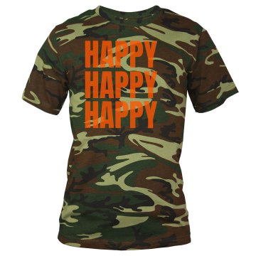 Happy Happy Happy Duck Unisex Code V Camouflage Tee