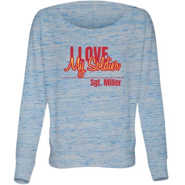 Love My Marine Misses Bella Flowy Lightweight Relaxed Dolman Tee