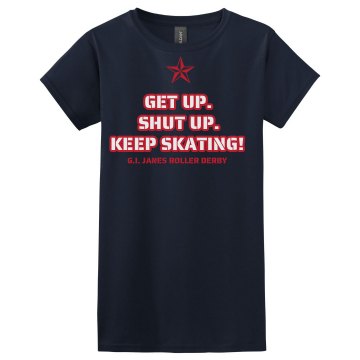 Keep Skating! Misses Relaxed Fit Gildan Heavy Cotton Tee