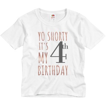 4th Birthday Tank Top Youth Bella Girl 1x1 Rib Tank Top