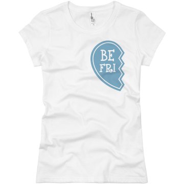 Best Friend White & Blue Junior Fit Basic Bella Favorite Tee