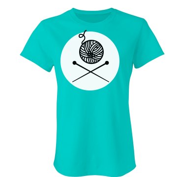 Halloween Knit-A-Lot Bear Junior Fit Bella Crewneck Jersey Tee
