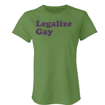 Legalize Gay Orange Junior Fit Bella Sheer Longer Length Rib Tee
