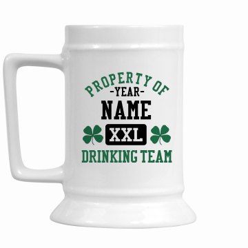 St. Patrick's Drink Team 16oz Ceramic Stein