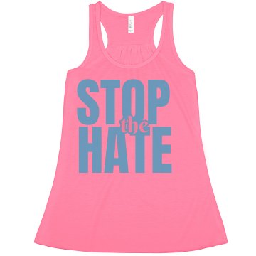 Stop The Hate & Bullying Misses American Apparel Neon Oversized Crop Tank