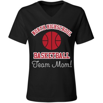Team Mom Rhinestones Misses Relaxed Fit Gildan Ultra Cotton Tee