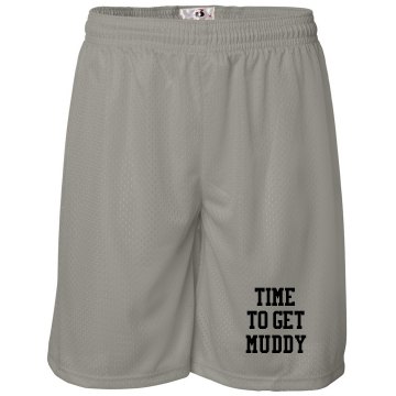 Time To Get Muddy Shorts Unisex Badger 11'' Inseam Pro Mesh Tricot Shorts