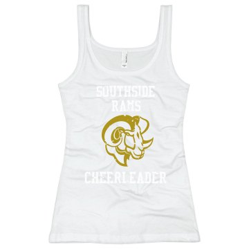 Cheer Mascot Tank Junior Fit Bella Longer Length 1x1 Rib Tank Top