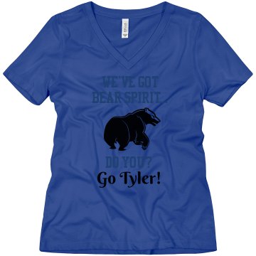 Bear Spirit Tee Junior Fit Bella Crewneck Jersey Tee