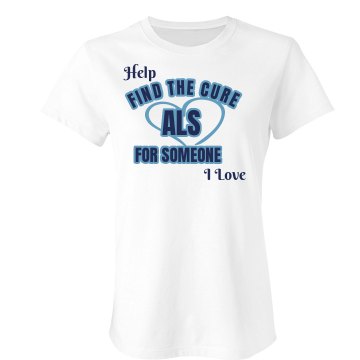 Find The Cure For ALS Junior Fit Bella Crewneck Jersey Tee