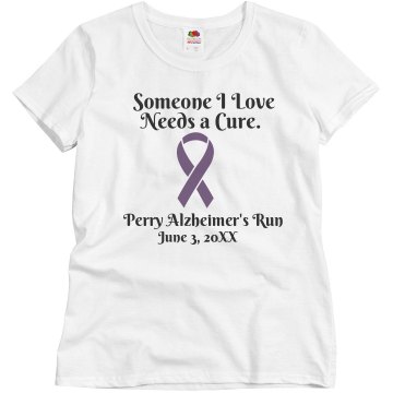 Alzheimer's Cure Tee Misses Relaxed Fit Basic Gildan Ultra Cotton Tee
