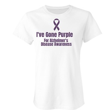 I've Gone Purple Junior Fit Bella Crewneck Jersey Tee