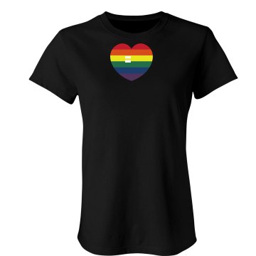 I Love Gay Rights Junior Fit Bella Slit V-Neck Tee