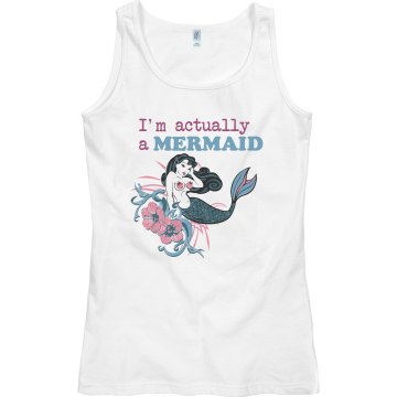 I'm Actually a Mermaid Misses Bella Flowy Lightweight Raglan Tee