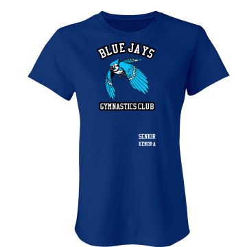 Blue Jays Gymastics Junior Fit Bella Crewneck Jersey Tee