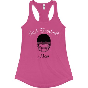 Football Mom Junior Fit Bella Sheer Longer Length Rib Racerback Tank Top