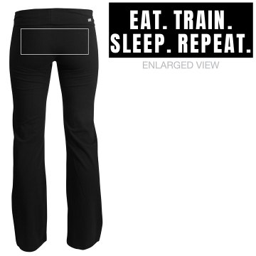 Eat, Train, Sleep, Repeat Junior Fit Soffe Yoga Pants
