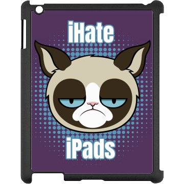 iHate iPads Black iPad Snap-on Case