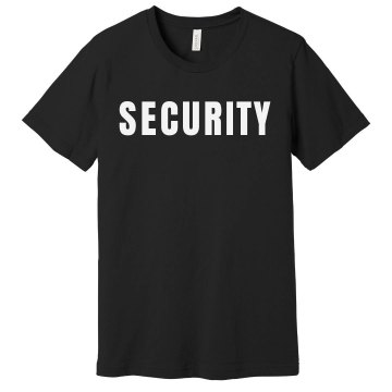 Security Tee w/ Back Unisex Gildan Heavy Cotton Crew Neck Tee