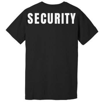 Security Tee w/ Back Unisex Gildan Heavy Cotton Crew Neck Tee