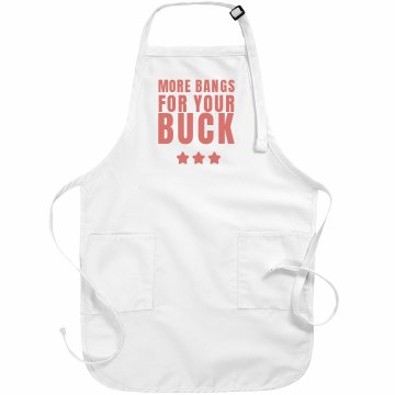 More Bangs Apron Basic White Apron