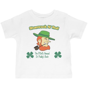 Shamrock N' Roll Toddler Basic Gildan Ultra Cotton Crew Neck Tee