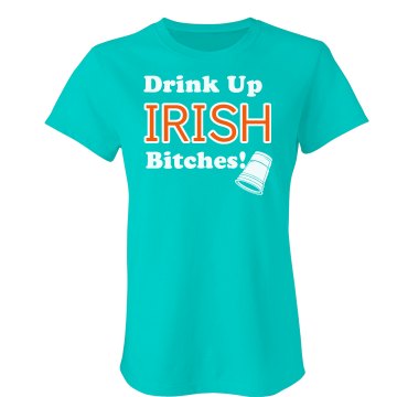 Drink Up! Junior Fit Bella Crewneck Jersey Tee