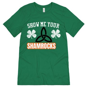 Show Me Your Shamrocks Unisex Canvas Jersey Tee