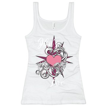 John's Love Junior Fit Bella Sheer Longer Length Rib Tank Top