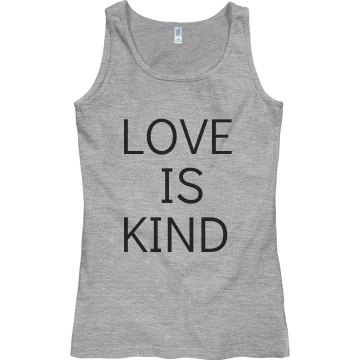 love is kind Junior Fit Bella Sheer Longer Length Rib Tank Top