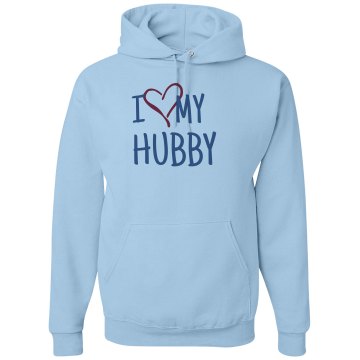 I Heart My Hubby Unisex Gildan Heavy Blend Hoodie